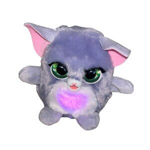 Hasbro FurReal Fuzzalots Light Up Kitty Interactive Plush Toy 4" Purple & White